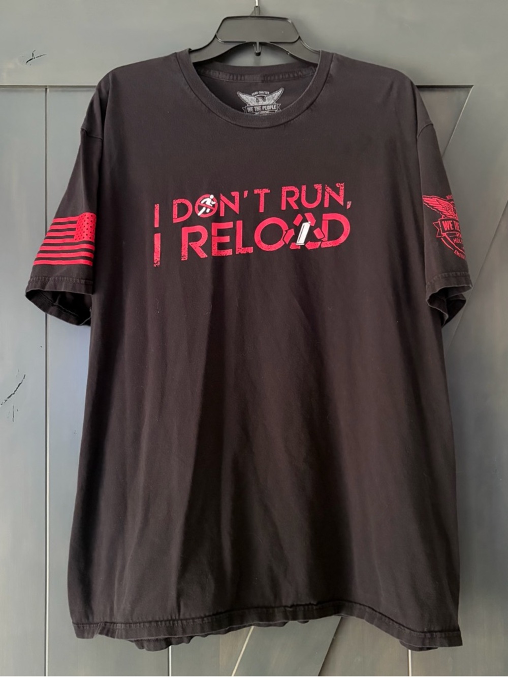 Men's Black Graphic Tee - I Don't Run I Reload